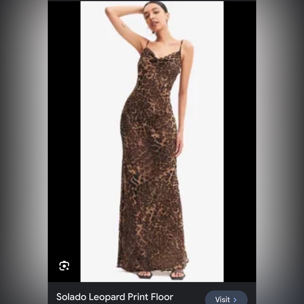Leopard gown long dress